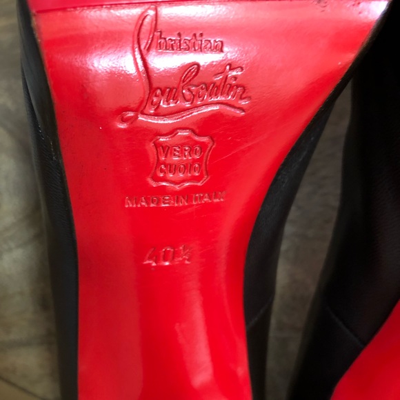 Christian Louboutin Bruges 100 Dark Brown Leather Platform Pumps Sz 40.5 /US 10 - Picture 9 of 12
